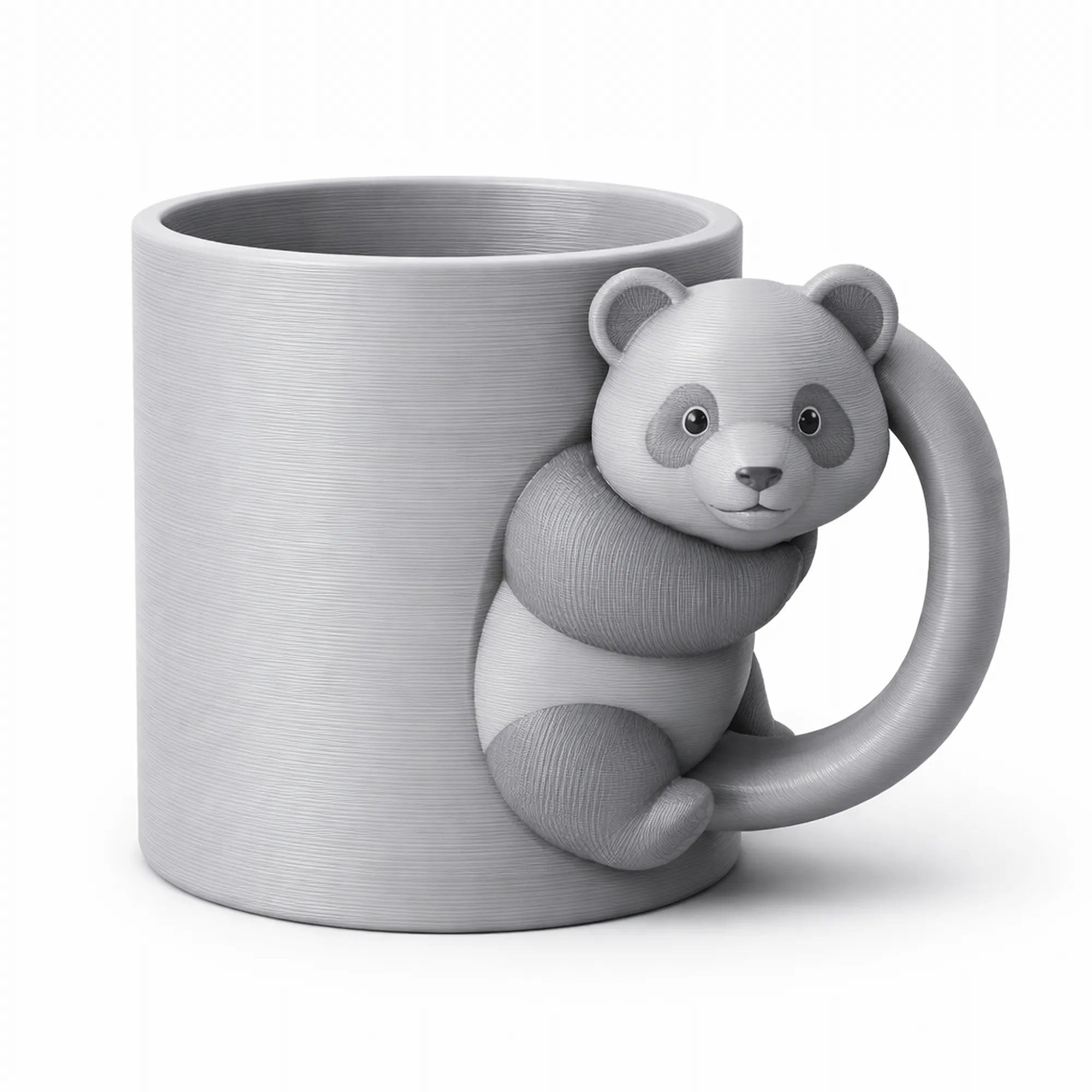 Panda Mug 3D Model .c4d .max .obj .3ds .fbx .stl .blend 