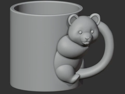 Panda Mug 3D Model