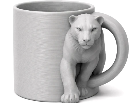 Panther Mug 3D Model