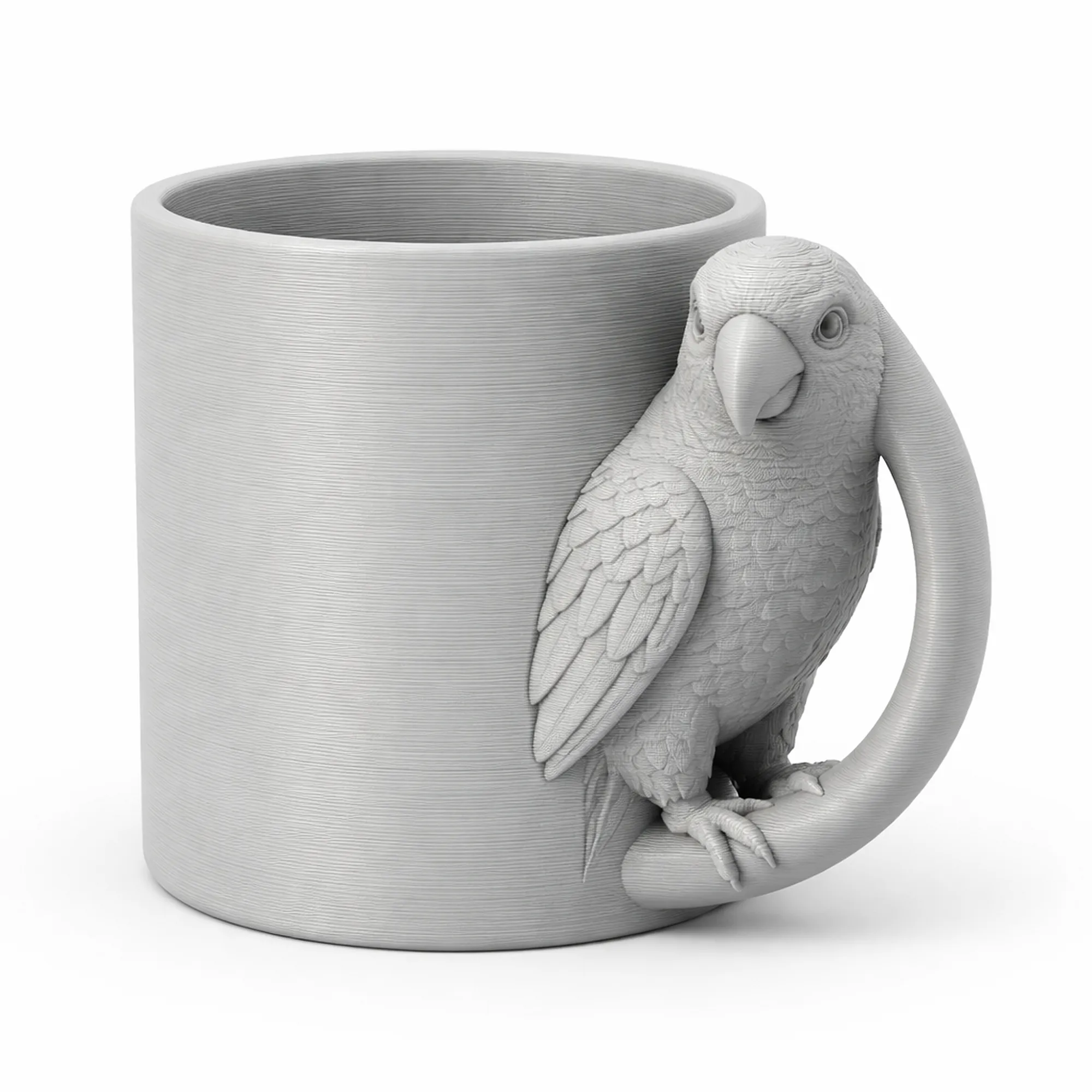 Parrot Mug 3D Model .c4d .max .obj .3ds .fbx .stl .blend 