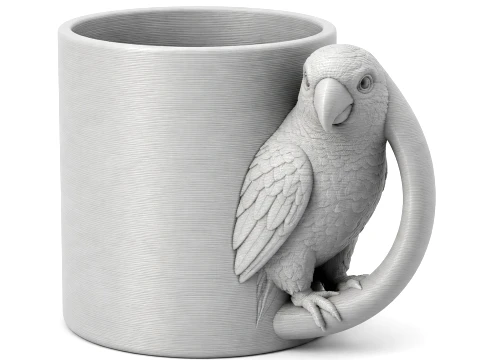 Parrot Mug 3D Model