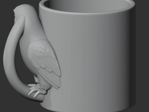Parrot Mug 3D Model