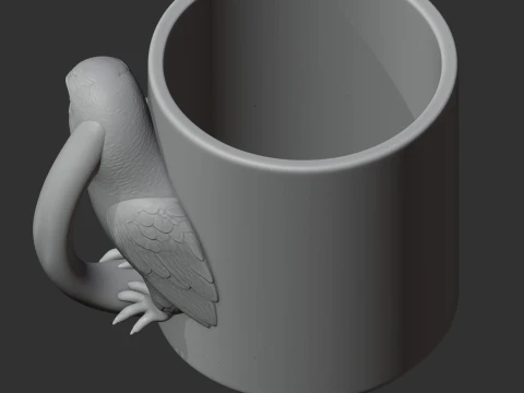 Parrot Mug 3D Model