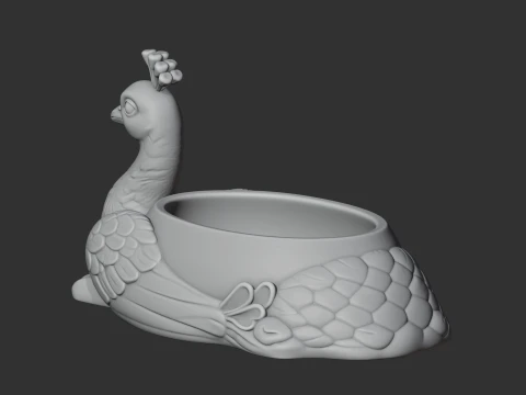 Peacock Bowl 3D Model