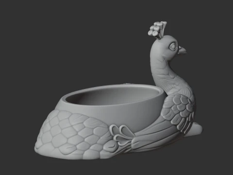 Peacock Bowl 3D Model