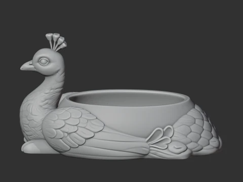 Peacock Bowl 3D Model