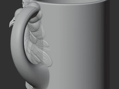 Peacock Mug 3D Model