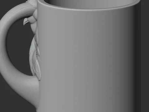 Peacock Mug 3D Model