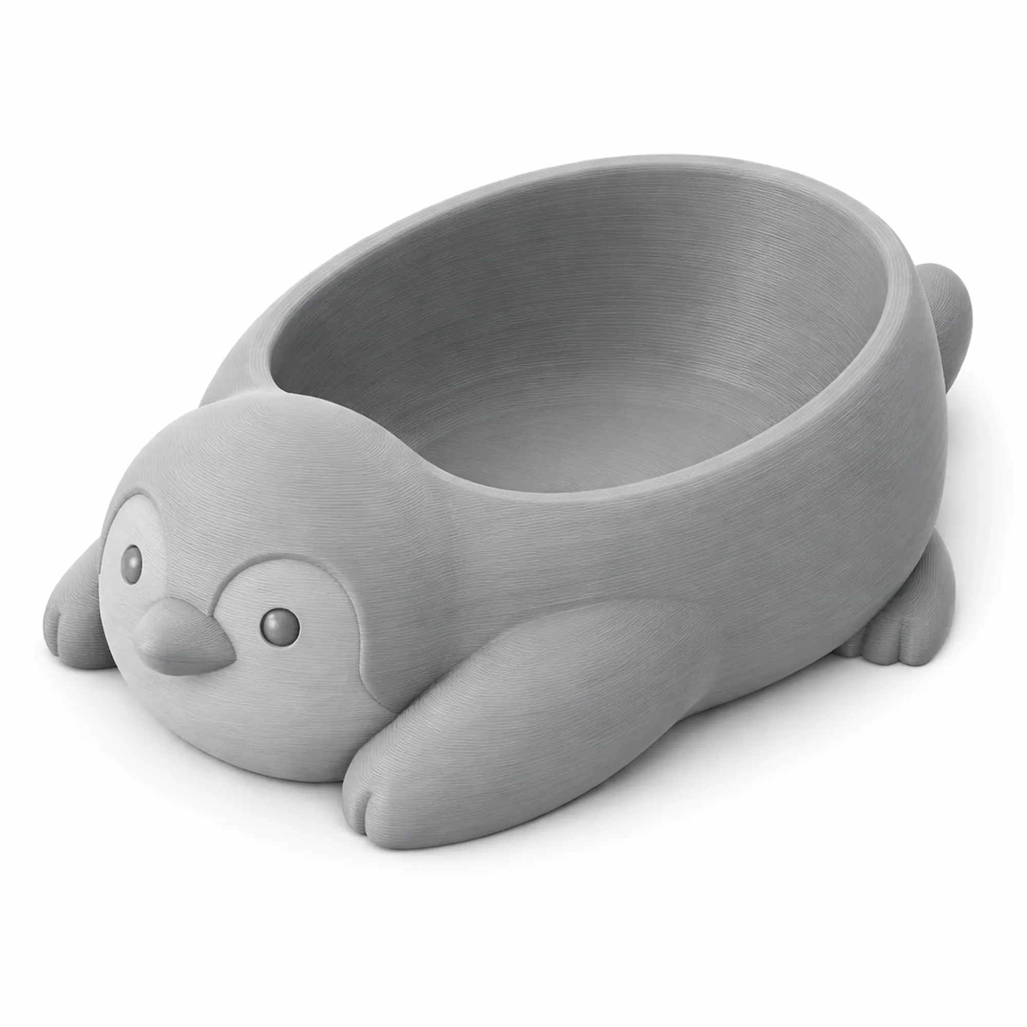 Penguin Bowl 3D Model .c4d .max .obj .3ds .fbx .stl .blend 