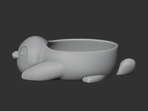 Penguin Bowl 3D Model