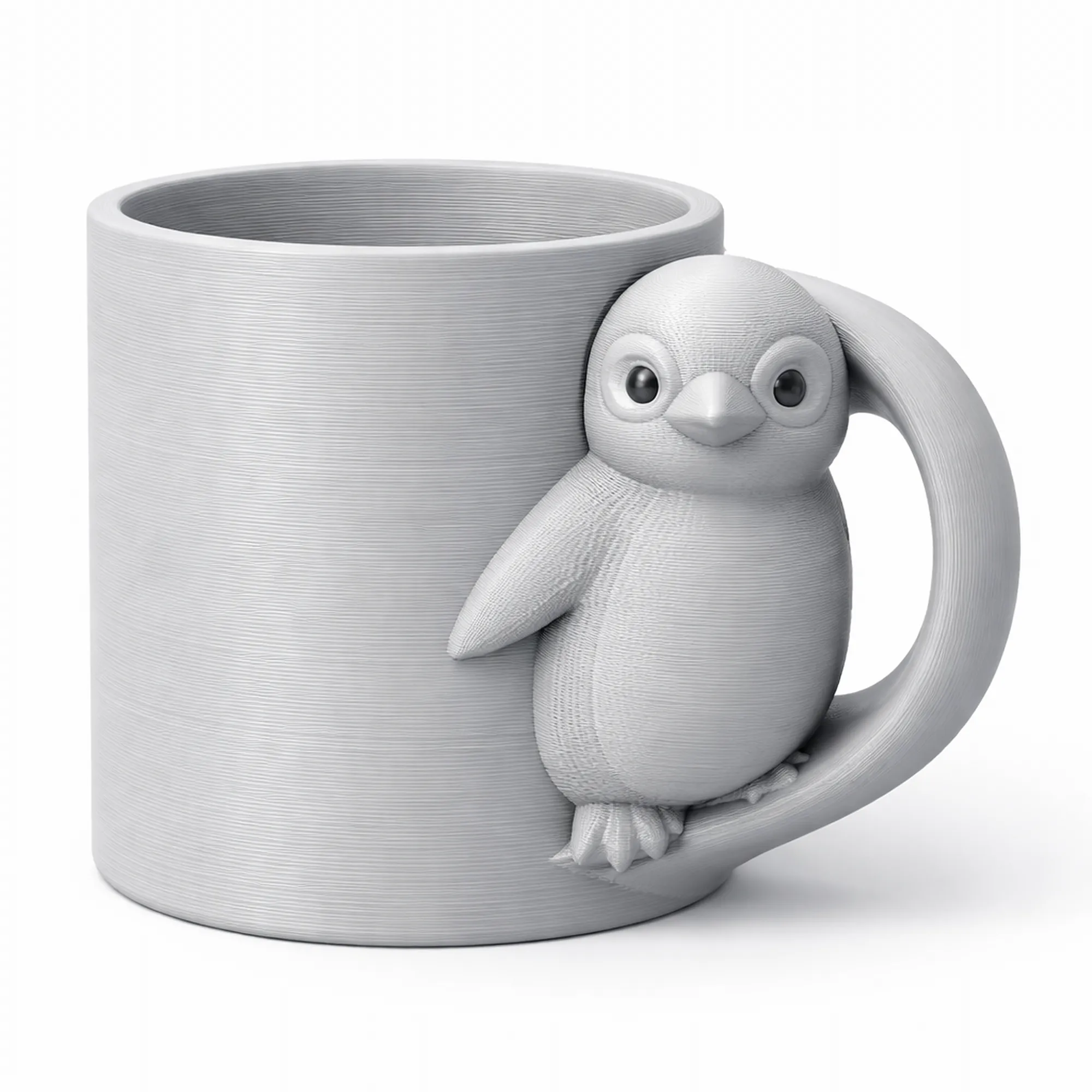 Penguin Mug 3D Model .c4d .max .obj .3ds .fbx .stl .blend 