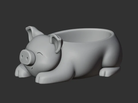 Pig Bowl 3D Model