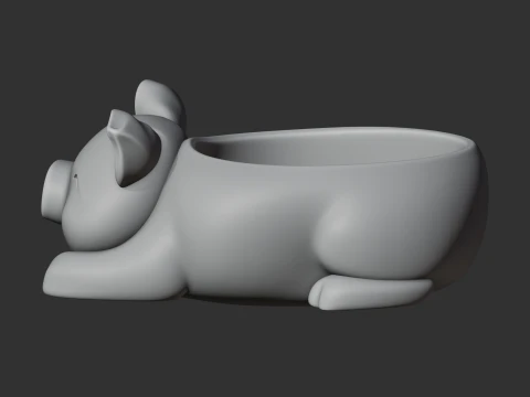 Pig Bowl 3D Model