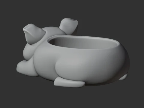 Pig Bowl 3D Model