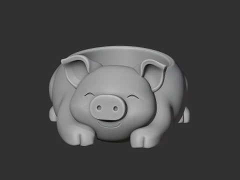Pig Bowl 3D Model