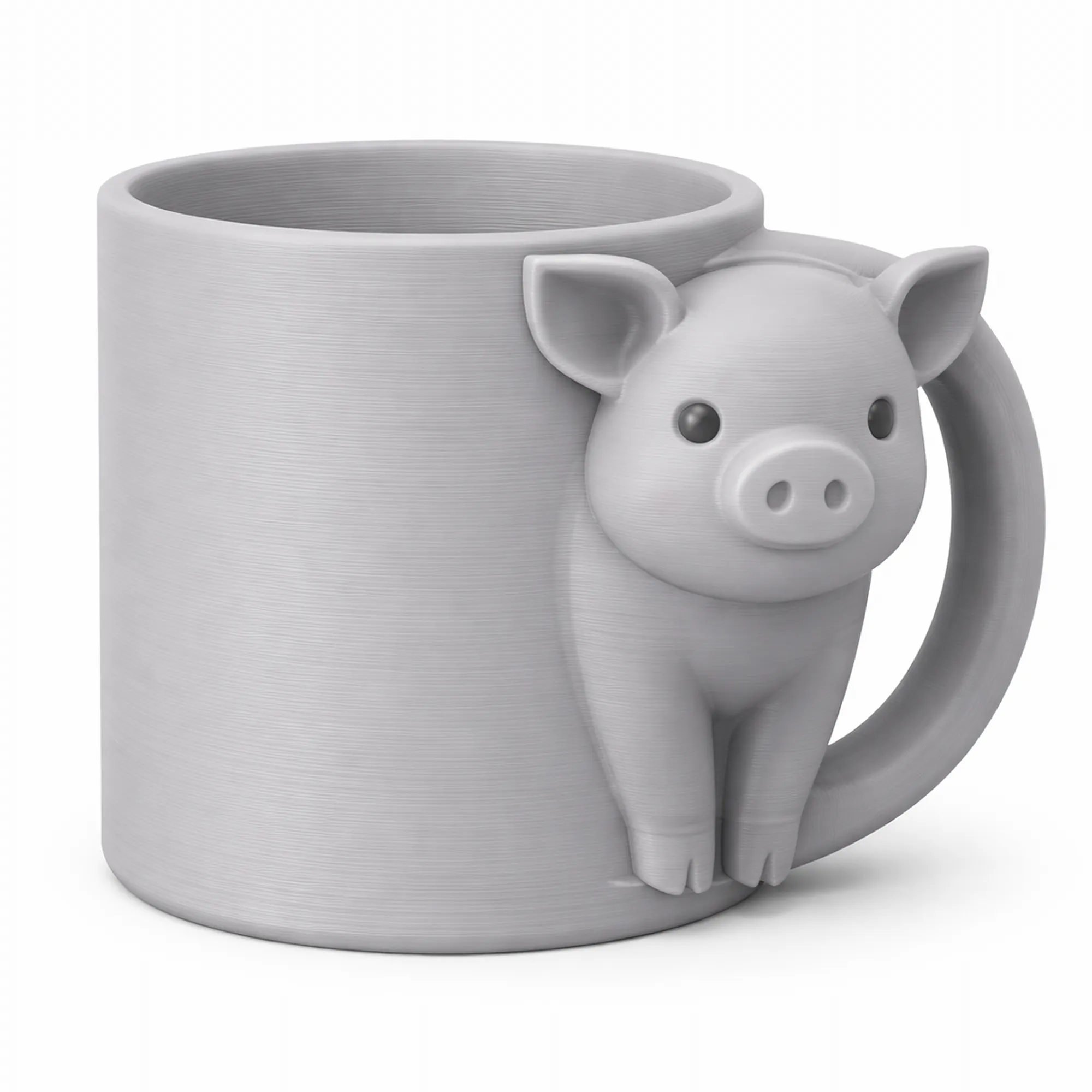 Pig Mug 3D Model .c4d .max .obj .3ds .fbx .stl .blend 