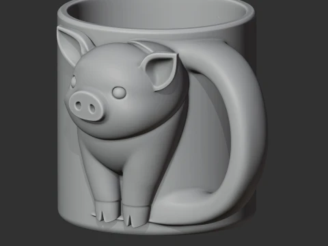 Pig Mug 3D Model