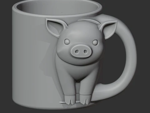 Pig Mug 3D Model