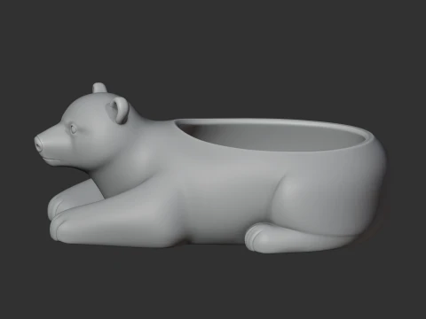 Polar Bear Bowl 3D Model