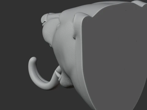 Polar bear HEAD WALL HANGER COAT AND KEY HOLDER HOOK 3D Model