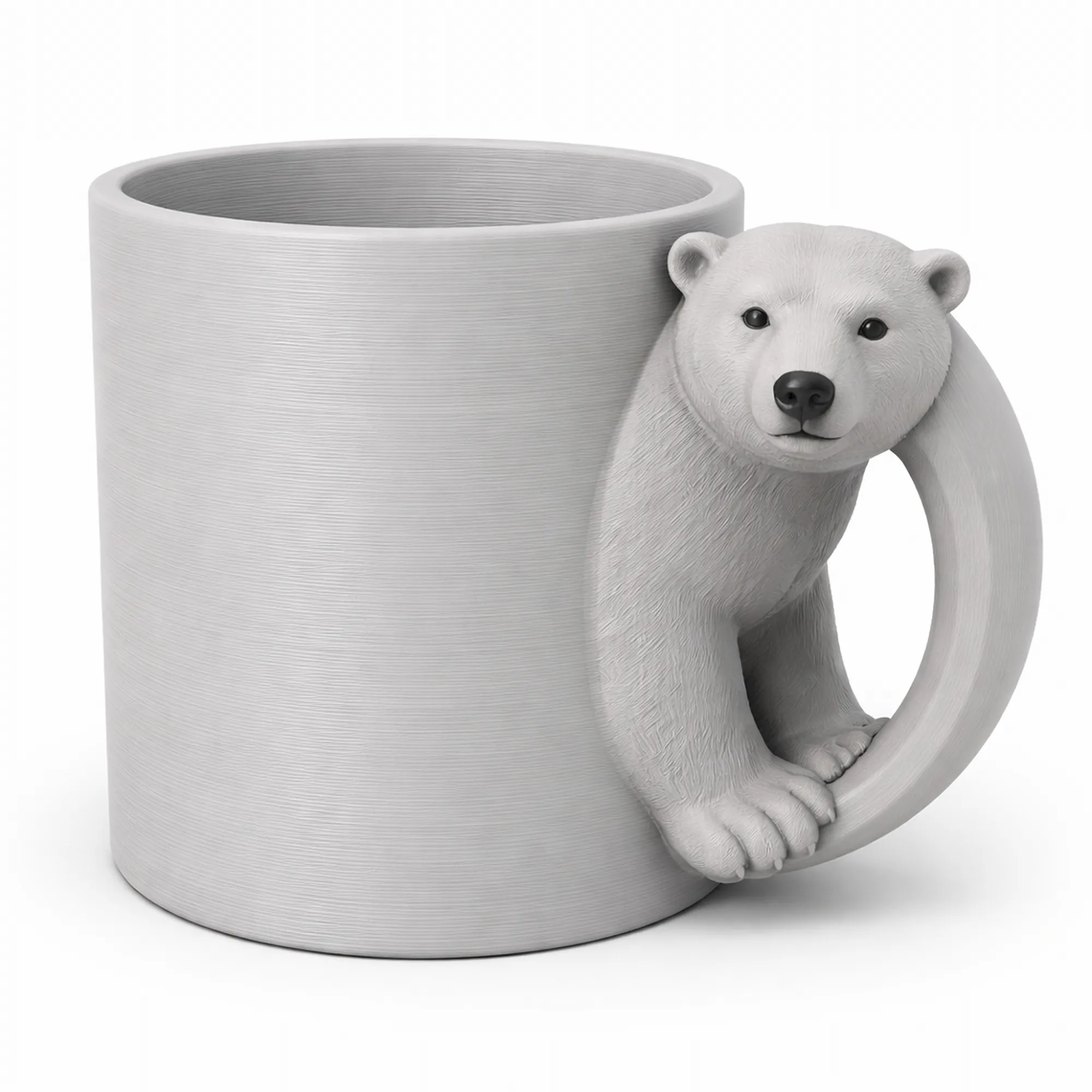 Polar Bear Mug 3D Model .c4d .max .obj .3ds .fbx .stl .blend 