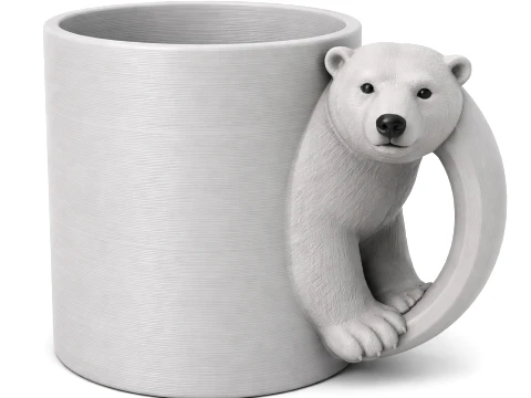 Polar Bear Mug 3D Model