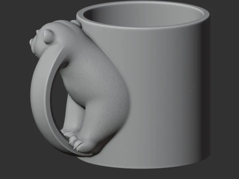 Polar Bear Mug 3D Model