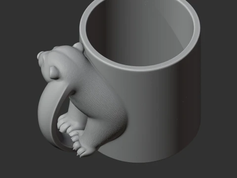 Polar Bear Mug 3D Model