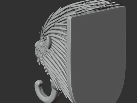 Porcupine HEAD WALL HANGER COAT AND KEY HOLDER HOOK 3D Model