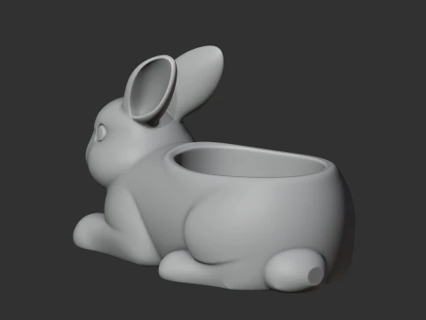 Rabbit Bowl 3D Model