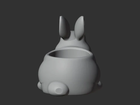 Rabbit Bowl 3D Model