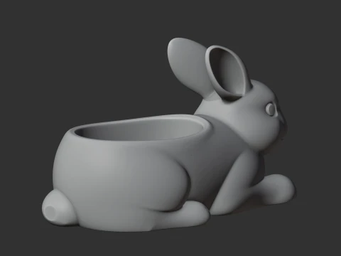 Rabbit Bowl 3D Model