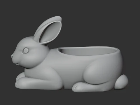Rabbit Bowl 3D Model