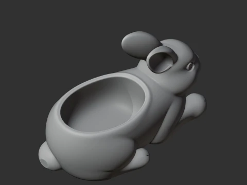 Rabbit Bowl 3D Model