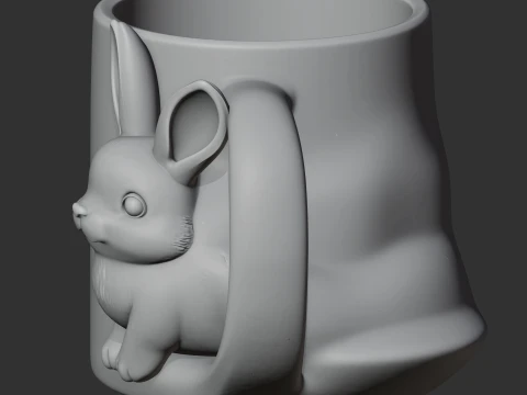 Rabbit Mug 3D Model