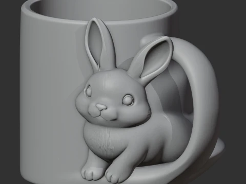 Rabbit Mug 3D Model