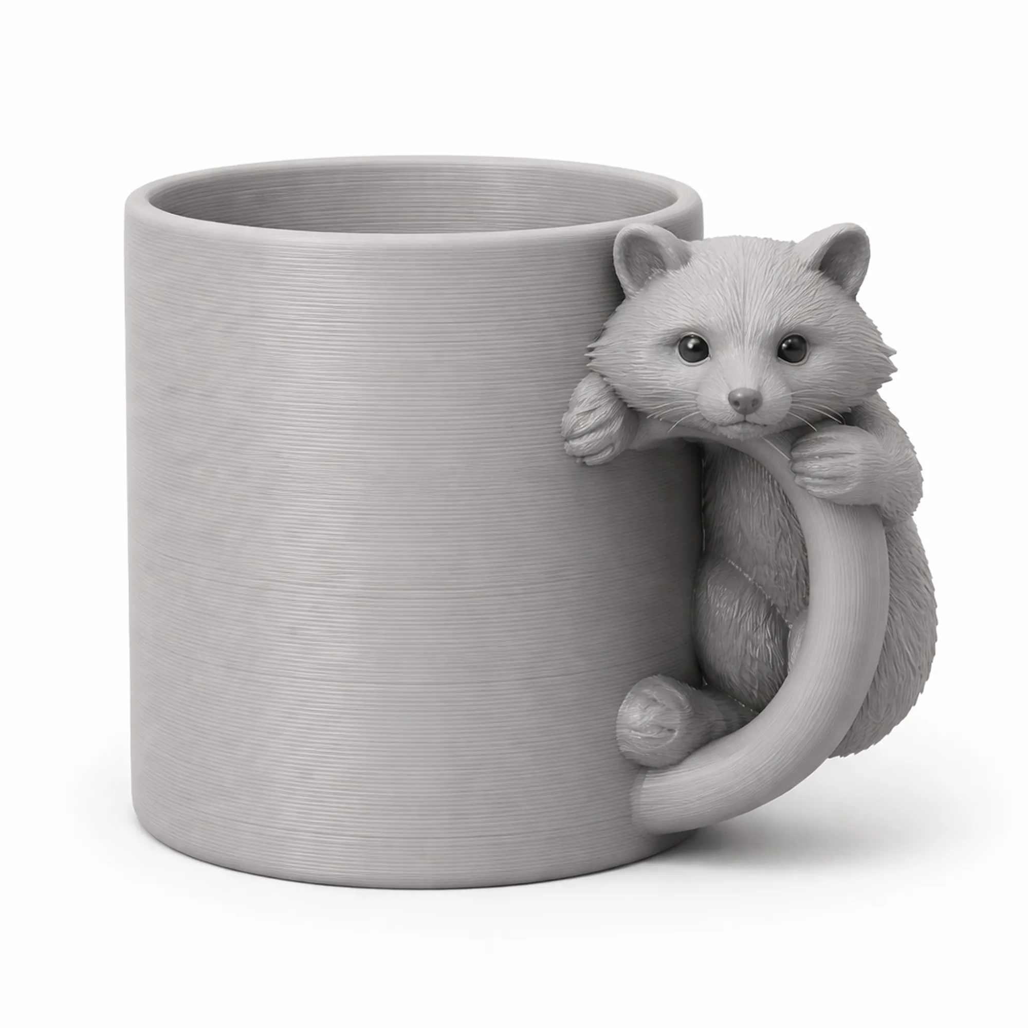 Raccoon Mug 3D Model .c4d .max .obj .3ds .fbx .stl .blend 