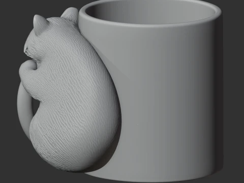 Raccoon Mug 3D Model