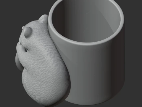 Raccoon Mug 3D Model