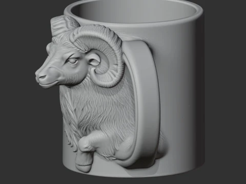 Ram Mug 3D Model