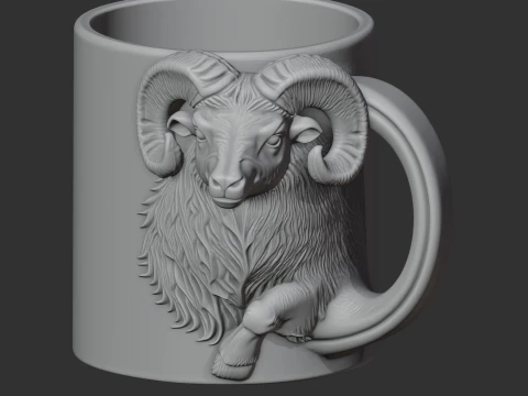 Ram Mug 3D Model
