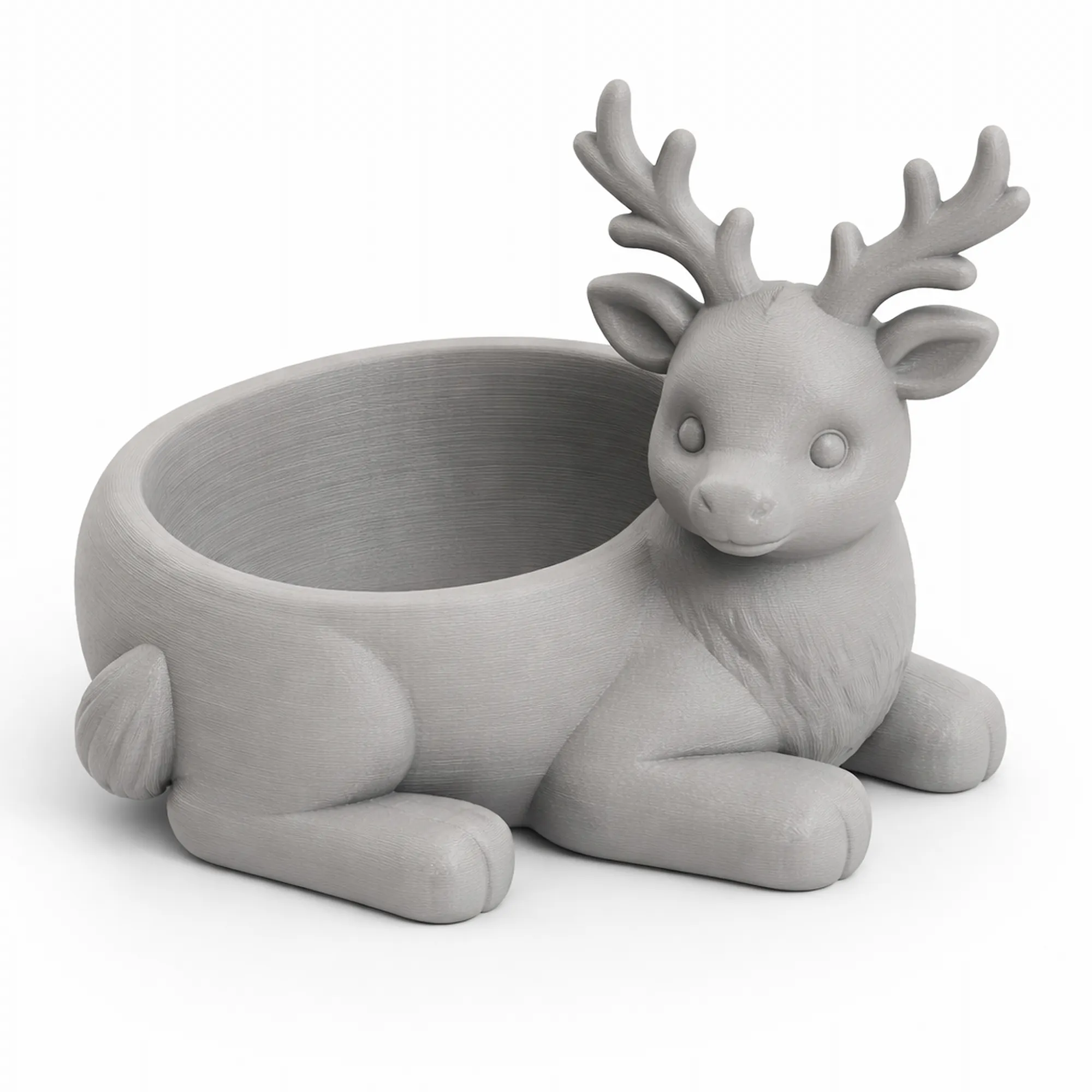 Reindeer Bowl 3D Model .c4d .max .obj .3ds .fbx .stl .blend 