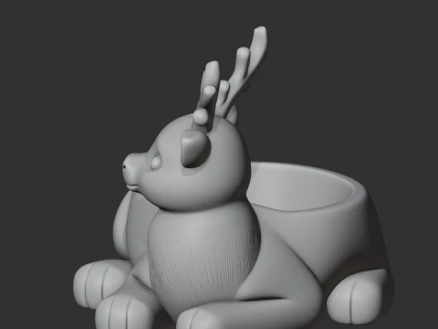 Reindeer Bowl 3D Model