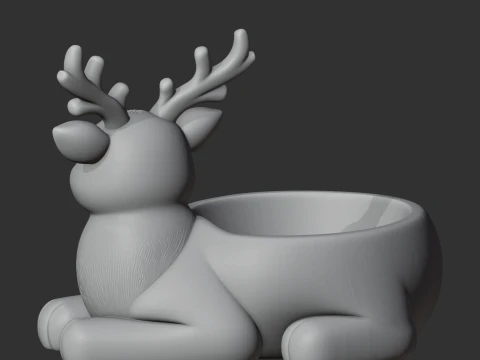 Reindeer Bowl 3D Model
