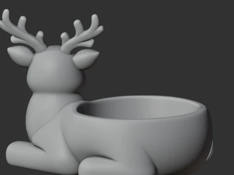 Reindeer Bowl 3D Model