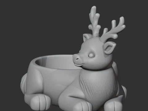 Reindeer Bowl 3D Model