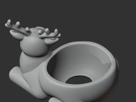 Reindeer Bowl 3D Model