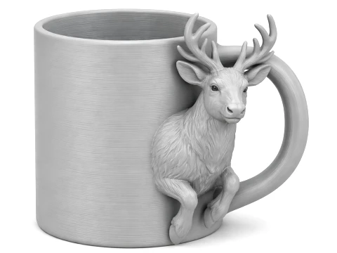 Reindeer Mug 3D Model