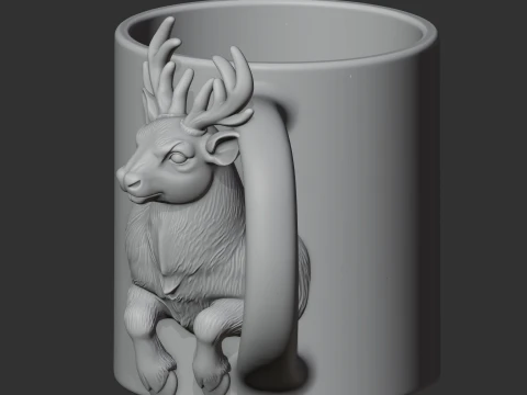 Reindeer Mug 3D Model