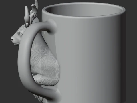 Reindeer Mug 3D Model